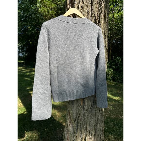 Lisa Yang Danni Cardigan Sweater 100% Cashmere Heathered Grey Size 1 Small Med - Picture 12 of 16
